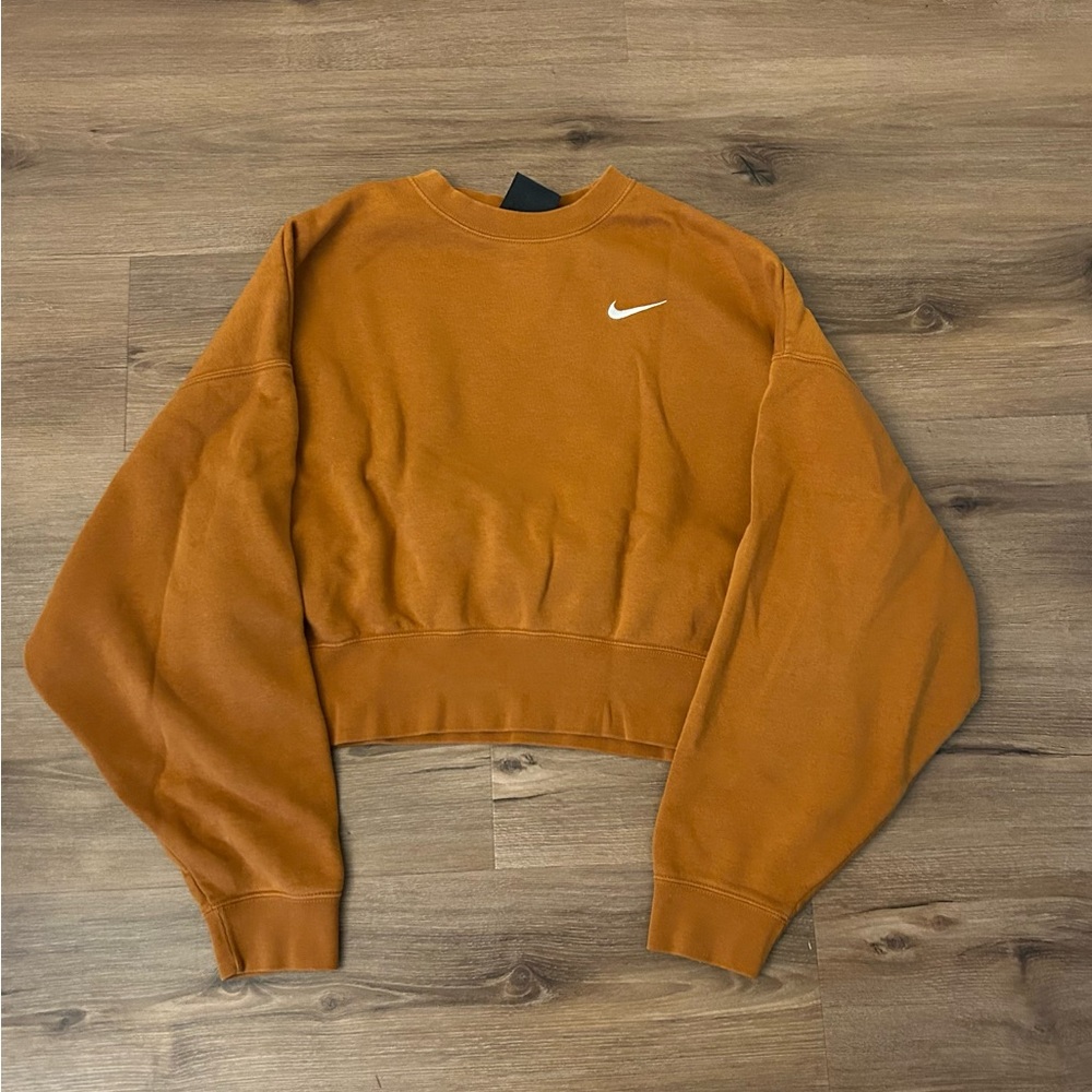 Nike Burnt Orange Cropped Pullover